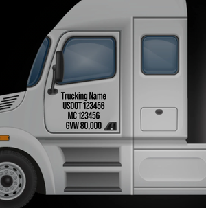 usdot semi truck lettering decals