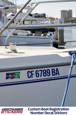 boat registration number decal