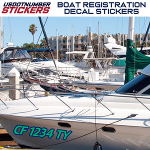 boat number stickers