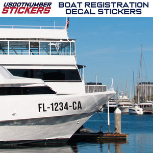 boat number sticker decal lettering