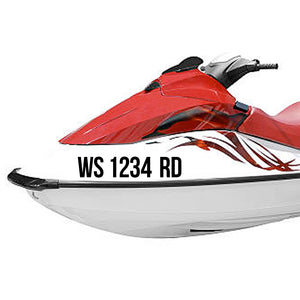 jet ski sea doo wave runner decal number registration stickers
