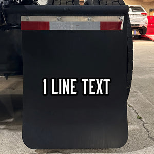 1 line of text custom mudflaps