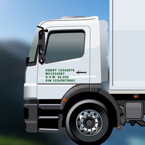 usdot truck door decals