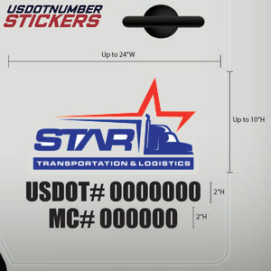 usdot truck door logo decal