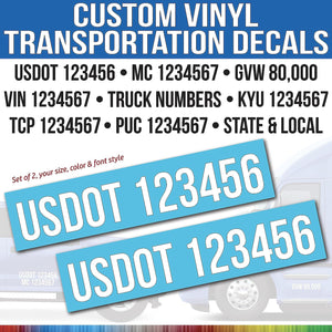 usdot number decals