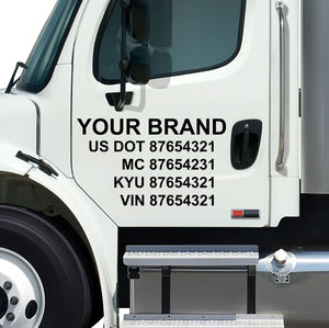 truck door usdot decals