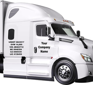 usdot gvw vin mc ca number decal