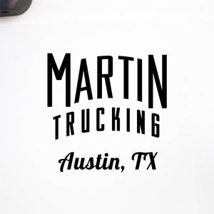 Company Name Decal with Location