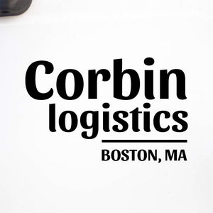 Company Name Decal with Location