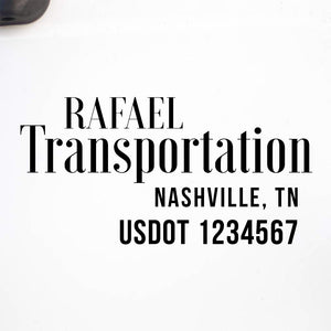 Company Name Decal with USDOT & Location