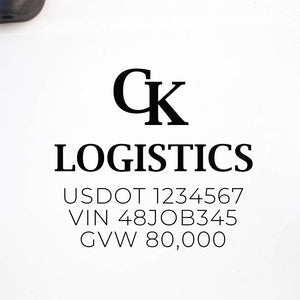 Company Name Decal for Business