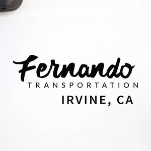 Company Name Decal with Location