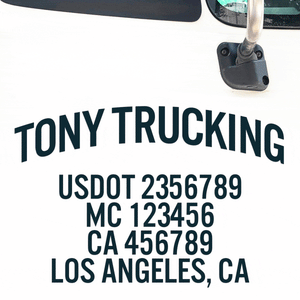 Arched Company Name with Regulation Decals