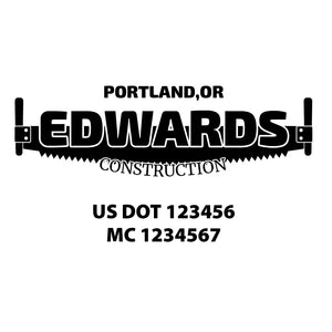 company name construction and US DOT