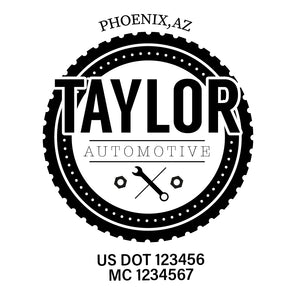 Mechanic Truck Decal US DOT
