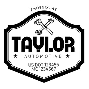 Mechanic Truck Decal US DOT