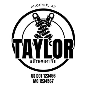 Mechanic Truck Decal US DOT