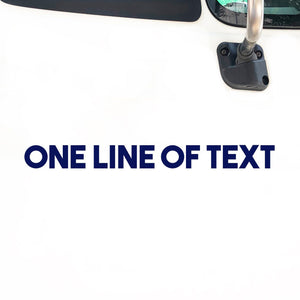 1 Line of Text Decal Sticker