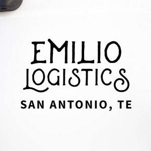 Company Name Decal with Location