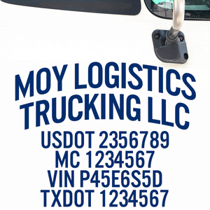 Arched Company Name with 4 Regulation Lines