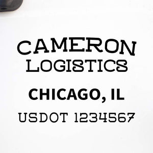 Company Name Truck Decal