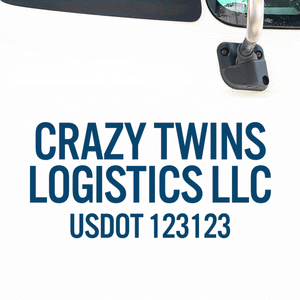 Company Name Truck Decal with Regulation Lines