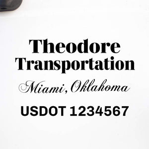 Company Name Decal for Business