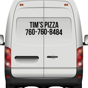 2 Line Commercial Back Decal