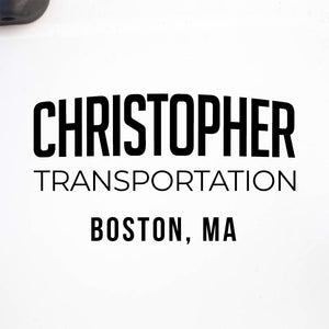 Company Name Decal with Location or USDOT