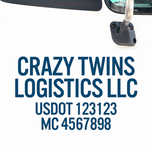 Company Name Truck Decal with Regulation Lines
