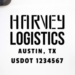 Company Name Decal for Business