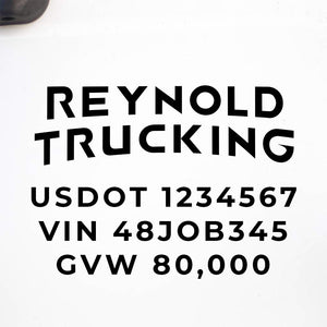 Company Name Decal for Business