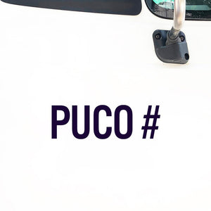 PUCO Number Decal Sticker