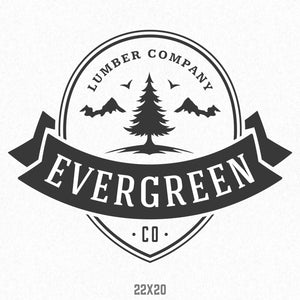 Company Name Decal with Tree Landscape 