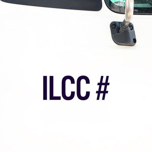 ILCC Number Decal Sticker