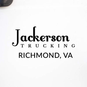 Company Name Truck Decal with USDOT or Location