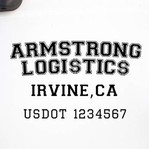 Company Name Decal for Business