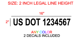 usdot number decal