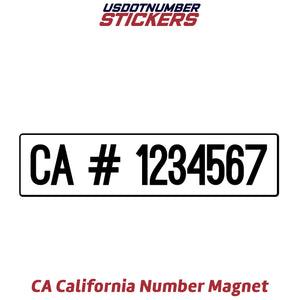 ca number magnet