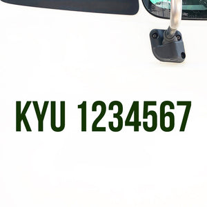 KYU Number Decal Sticker