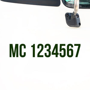 MC Number Decal Sticker