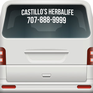 2 Line Back Windshield Decal Sticker