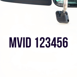 mvid number sticker