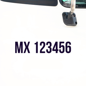 MX Number Sticker