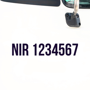 nir number stickers