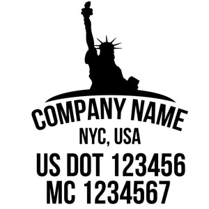 company name statue of liberty and US DOT