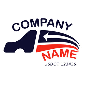 Transportation logistic company trucks decal