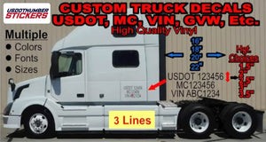 custom usdot decal lettering