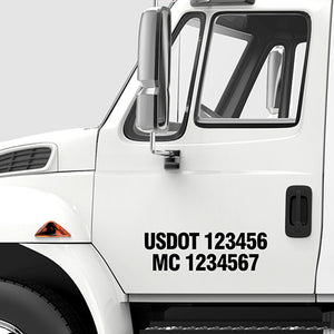 usdot mc truck lettering