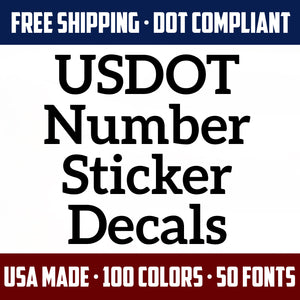 usdot number sticker decals